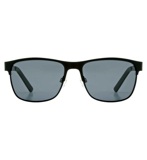 Boots Mens Polarised Sunglasses -  Rubberised Black Frame
