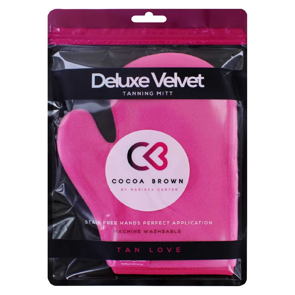 Cocoa Brown Velvet Thumb Tanning Mitt Multicolor