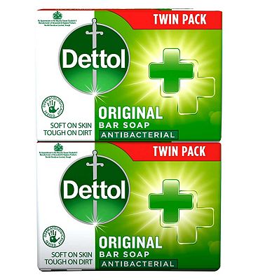 Dettol Original Antibacterial Hand Soap Bar - 2 x 100g