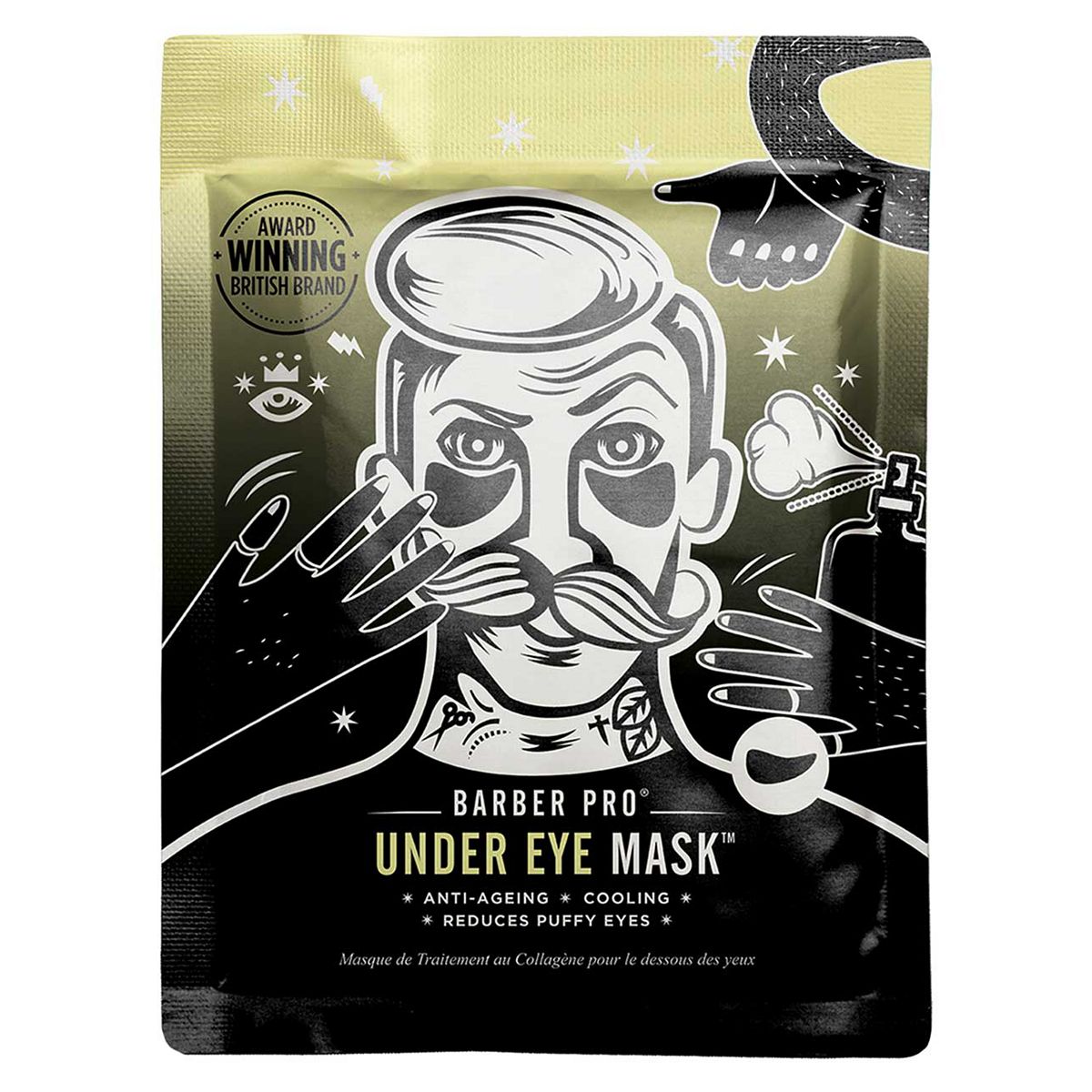 Barber Pro Under Eye Mask With Activated Charcoal & Volcanic Ash