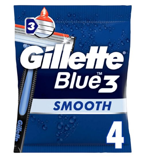 Gillette Blue3 Men's Disposable Razors x4
