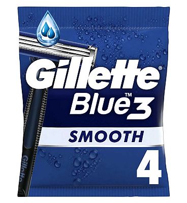 Gillette Blue3 Men’s Disposable Razors x4