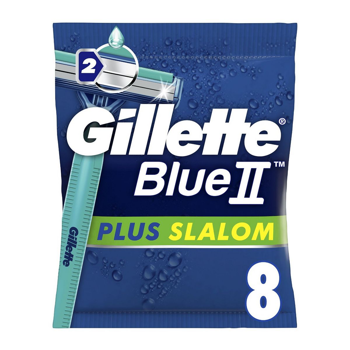 Gillette Blueii Plus Slalom Men's Disposable Razors X8