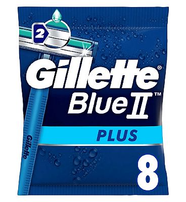 Gillette BlueII Plus Men’s Disposable Razors x8