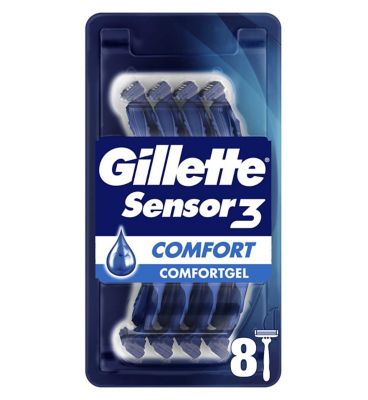 Gillette Sensor3 Comfort Men's Disposable Razor x8