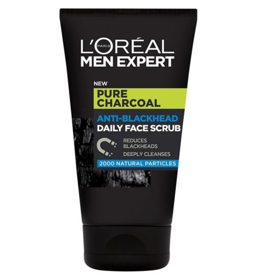 L'Oreal Men Expert Pure Charcoal Anti-Blackhead Daily Face Scrub 100ml