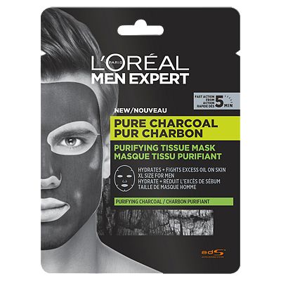 L'Oreal Men Expert Tissue Mask Charcoal 30g