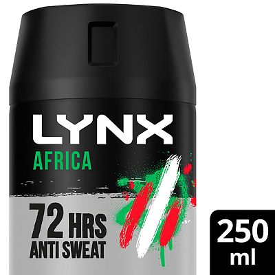 Lynx XXL Africa 72-hour protection Antiperspirant Deodorant Aerosol Spray for all-day freshness 250m