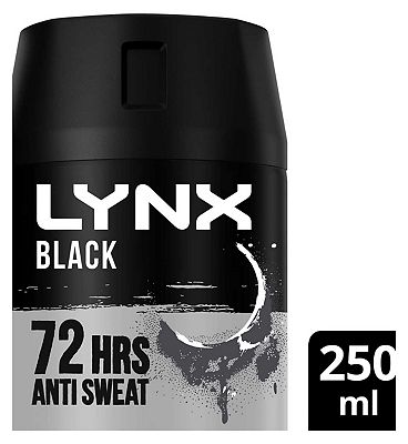 Lynx Men Black Antiperspirant Deodorant Aerosol 250ml