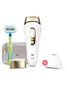 Braun IPL Silk-Expert Pro 5, At Home Hair Removal Device with Pouch, White/Gold, PL5124