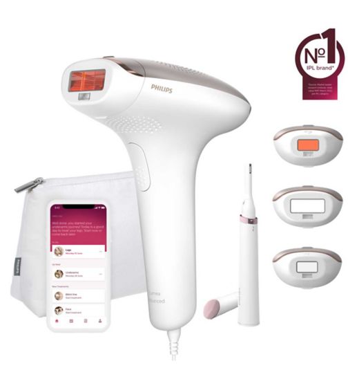 Philips Lumea IPL 7000 Series Advanced, corded with 3 attachments for Body, Face and Bikini with pen trimmer – BRI923/00