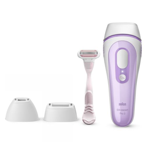 Braun Silk-expert Pro 3 PL3132 Latest Generation IPL - Permanent Visible Hair Removal (White & Lilac)