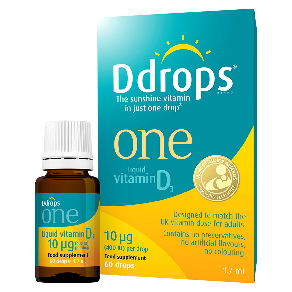 Ddrops One Liquid Vitamin D3 10Μg - 60 Drops