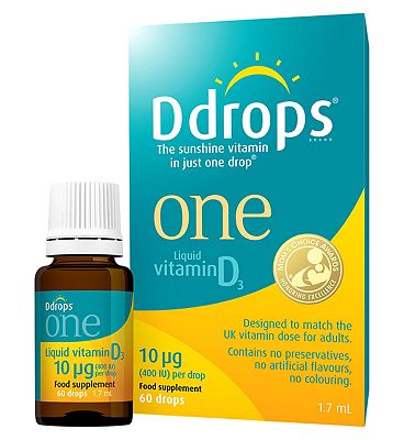 Ddrops One Liquid Vitamin D3 10g - 60 drops