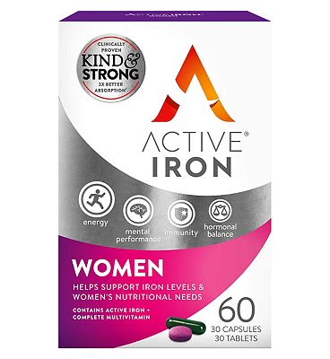 Active Iron For Women - 30 Daily Capsules & 30 Daily Tablets