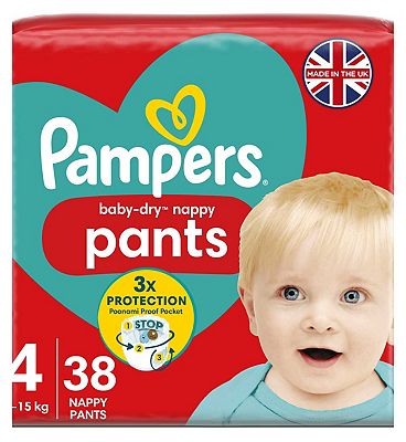 Pampers Baby Dry Flex Size 4 Diapers, 34 ct - Pay Less Super Markets