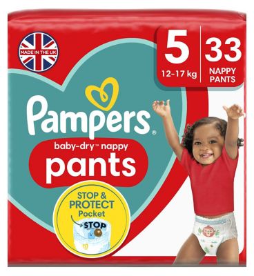 Pampers Baby-Dry Size 5, 33 Nappy Pants 