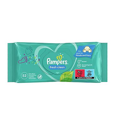 Pampers Fresh Clean Baby Wipes, single pack = 52 wipes Review