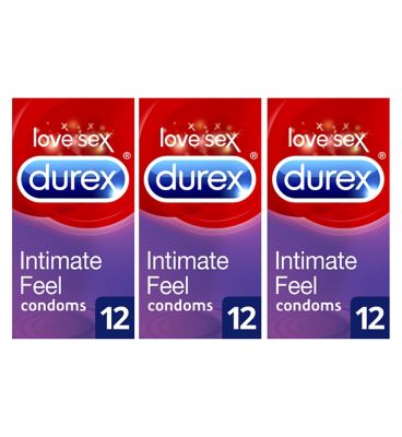 Durex Intimate Feel Condoms - 12 Pack;Durex Intimate Feel Condoms - 12 Pack;Durex Intimate Feel Condoms Bundle (3 x 12 Pack)