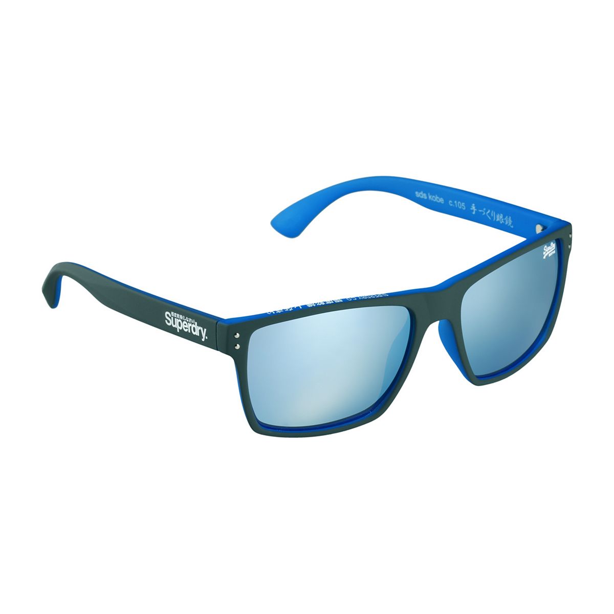 Superdry Sunglasses Kobe - Matte Grey And Blue Frame Multicolor
