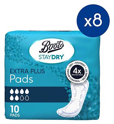 Staydry Extra Plus Liners for Moderate Incontinence 8 Pack Bundle  80 Liners