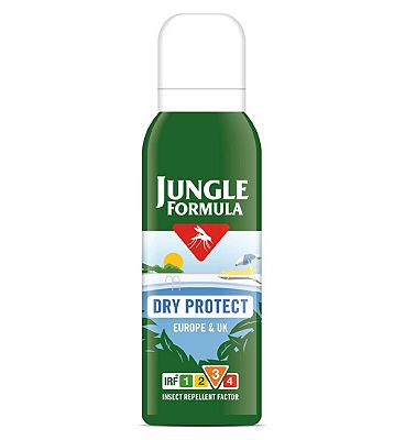 Jungle Formula Dry Protect Aerosol Insect Repellent 125ml - DEET free - Up to 6 hours Hours Protecti