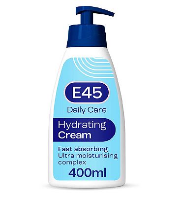 E45 Daily Moisturiser Cream Pump to Smooth Rough Skin and Sooth Dryness -  400ml