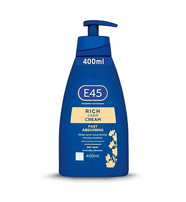 E45 Rich Cream with Evening Primrose Oil for Dry and Sensitive Skin - 400ml
