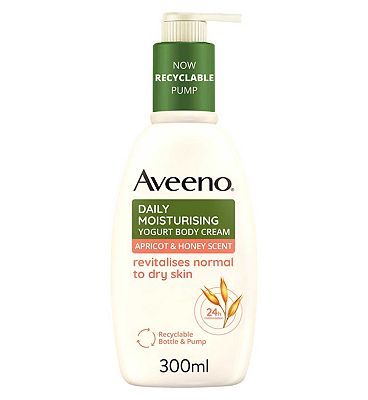 Aveeno Daily Moisturising Yogurt Body Cream  Apricot & Honey Scented 300ml