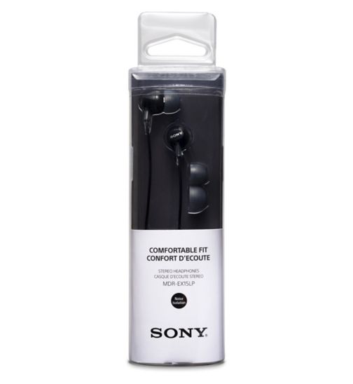 Sony Ex Series earbuds with built in mic black