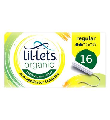 Lil-Lets Organic Non-Applicator Tampons Regular 16 pack