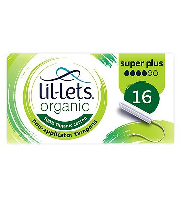 Lil-Lets Organic Non-Applicator Tampons Super Plus 16 pack