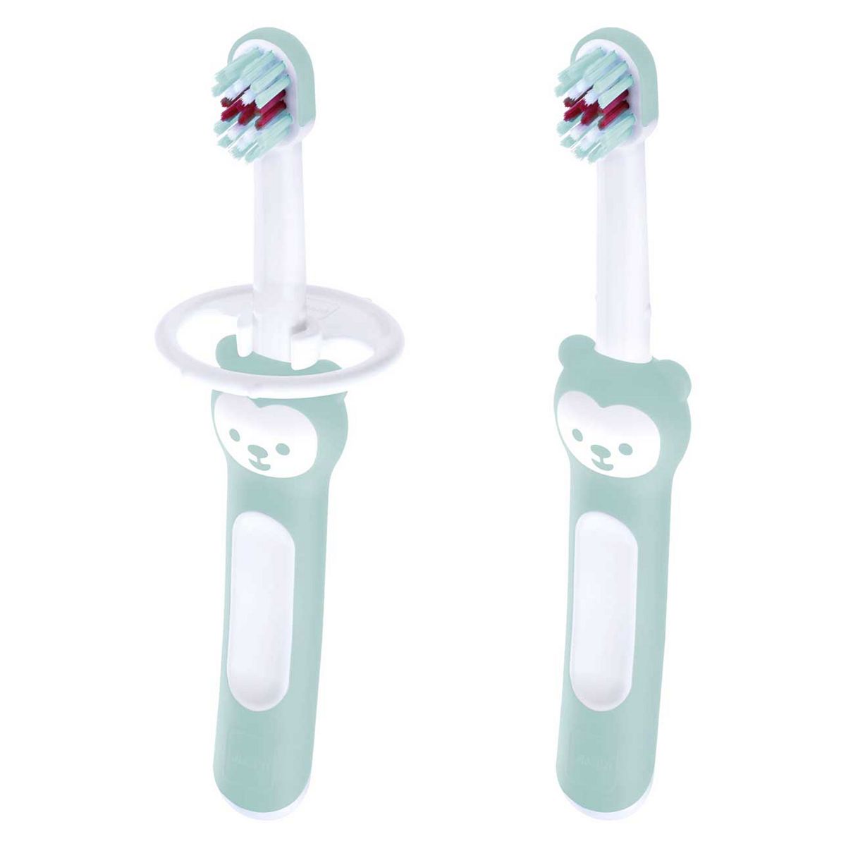 Mam Baby’s Brush With Safety Shield - Double Pack Blue