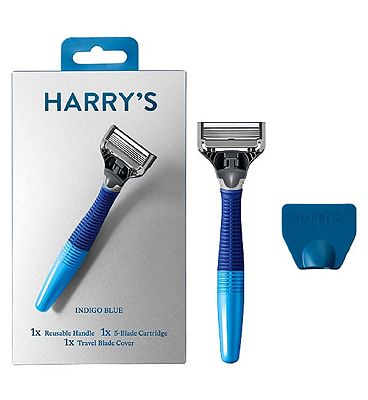 Harrys Mens 5 Blade Razor, Indigo Blue