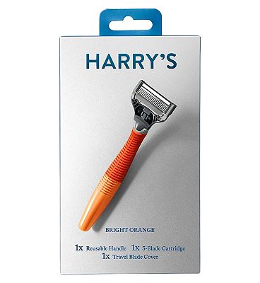 Harrys Mens 5 Blade Razor, Bright Orange