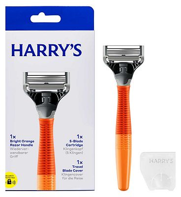 Harrys Mens 5 Blade Razor, Bright Orange