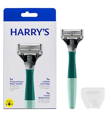 Harrys Mens 5 Blade Razor, Tropical Green