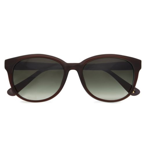 Joules Sunglasses Women Round Brown/Teal frame