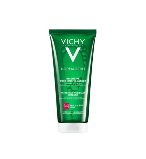 Vichy Normaderm Intensive Purifying Foaming Cleanser Gel, Blemish Prone Skin for Face and Body 200ml