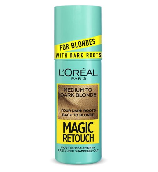 L’Oreal Paris Magic Retouch Medium to Dark Blonde Blonde Root Touch Up, Temporary Root Concealer Spray Easy Application, 75ml