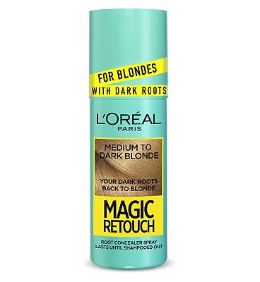 LOreal Paris Magic Retouch Medium to Dark Blonde Blonde Root Touch Up, Temporary Root Concealer Spray Easy Application, 75ml