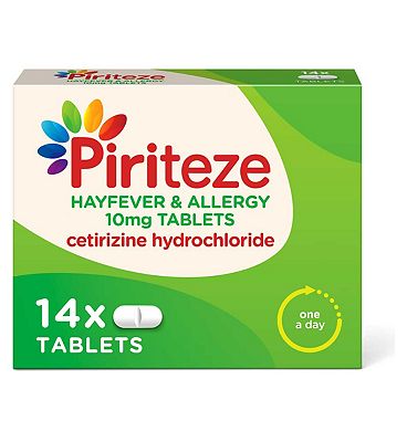 Piriteze Antihistamine Allergy Relief Tablets, Cetirizine  Pack of 14