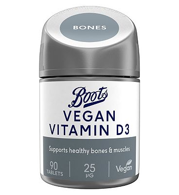 Boots Vegan Vitamin D3 25g 90 tablets (3 month supply)