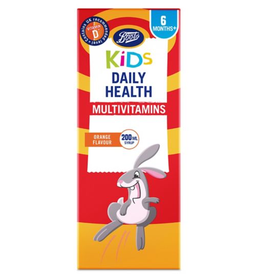 Boots Kids Daily Health Multivitamins Orange Flavour - 200ml Syrup