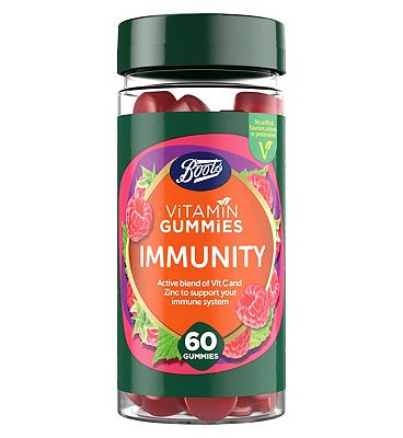 Boots Vitamin Gummies Immunity - 60 Raspberry Gummies