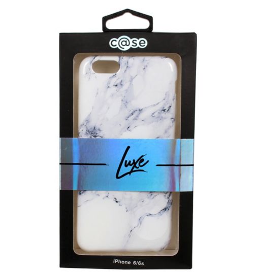 C@se Luxe white shadow marble iphone 6 case