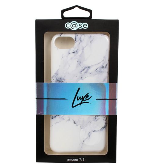 C@se Luxe white shadow marble iphone 7/8 case