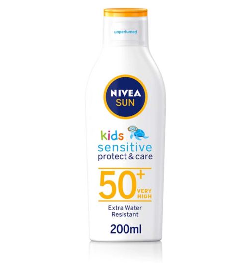 NIVEA SUN Babies & Kids Protect & Sensitive Sun Cream Lotion SPF50+ 200ml