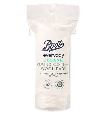 Boots Everyday Organic Round Cotton Wool Pads 50 pads Boots