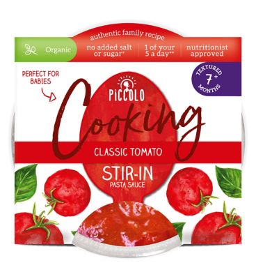 Piccolo Organic Cooking Stir-In Pasta Sauce Classic Tomato 80g 7 Months+